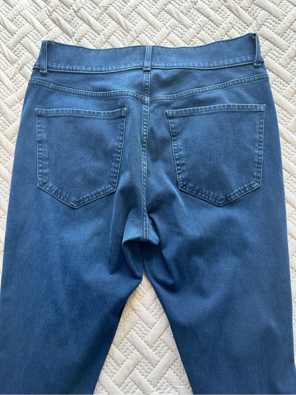 Express Women’s Skinny Jeans in Dark Blue with Knee Slits - Size 12 - Picture 4 of 5
